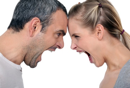 A man and Women screaming at each other
